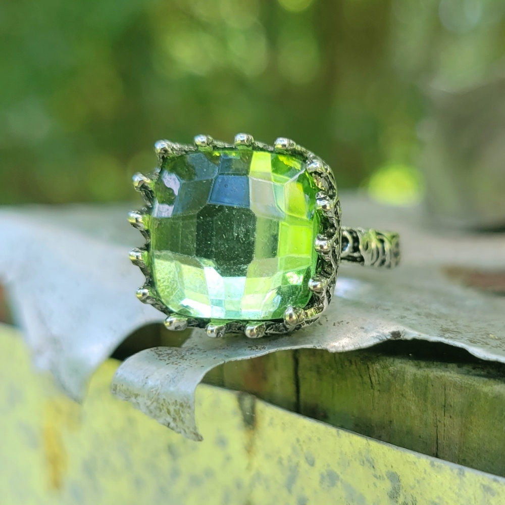 Game of Thrones House of the Dragon Green Gemstone 925 Silver Ring - Picture 7 of 13